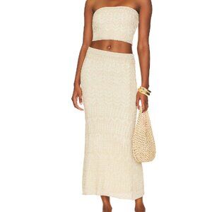 SNDYS x REVOLVE Strapless Crochet Top & Skirt